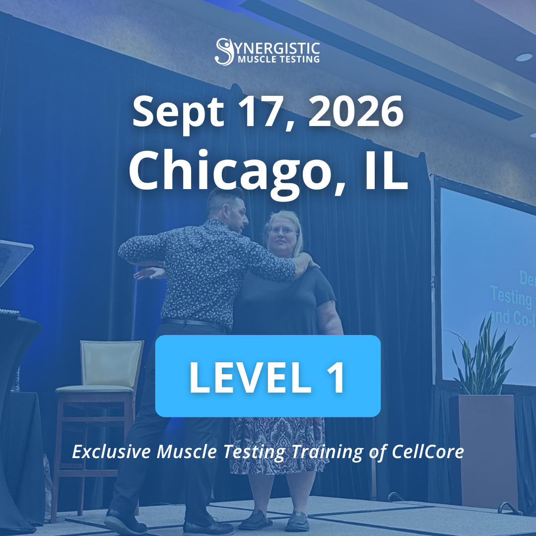 Level 1 Synergistic Muscle Testing Workshop in Chicago, IL September 2026. Exclusive Muscle Testing Training of CellCore.
