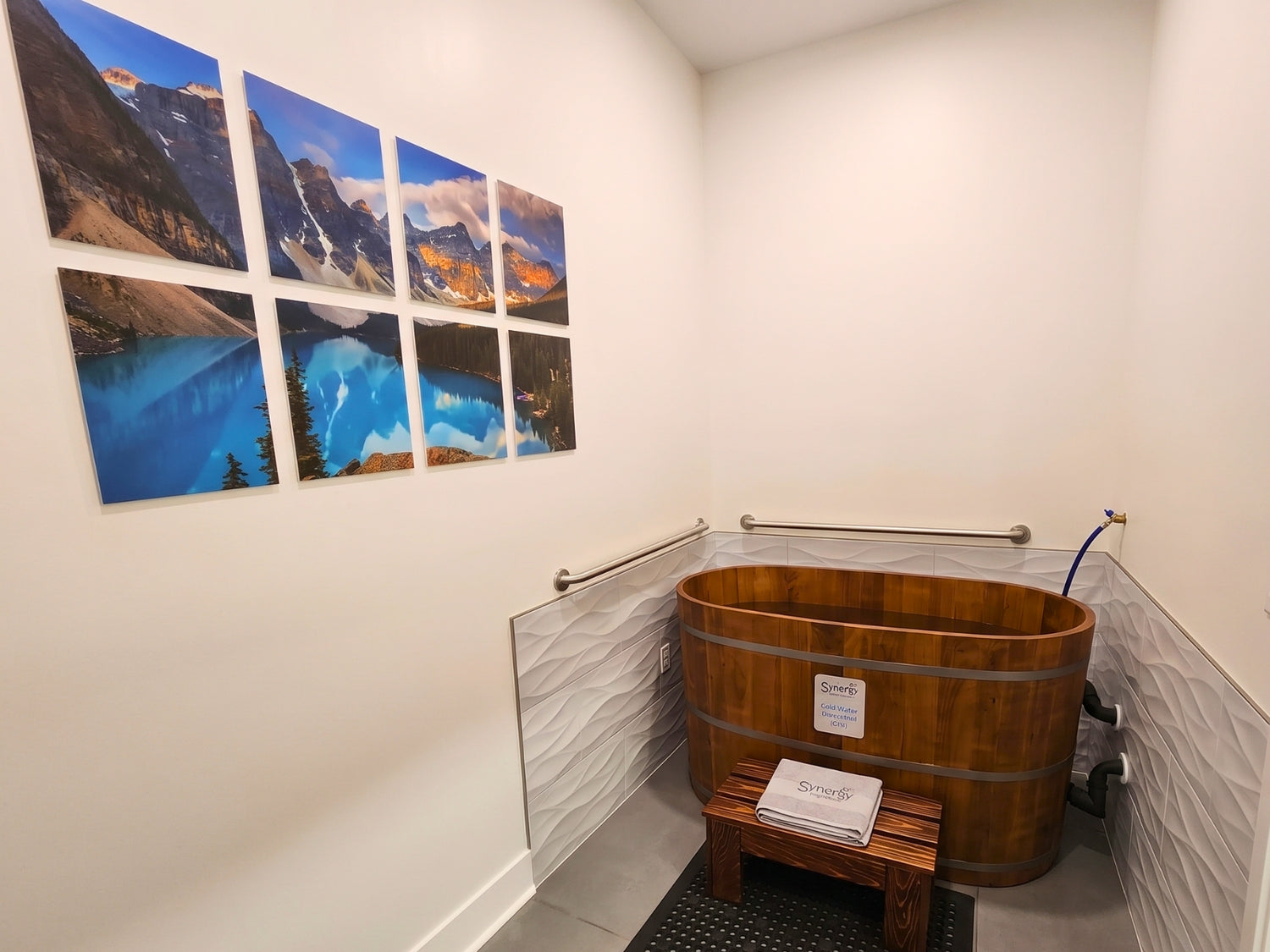 Synergy's cold plunge cold water immersion tub wide view